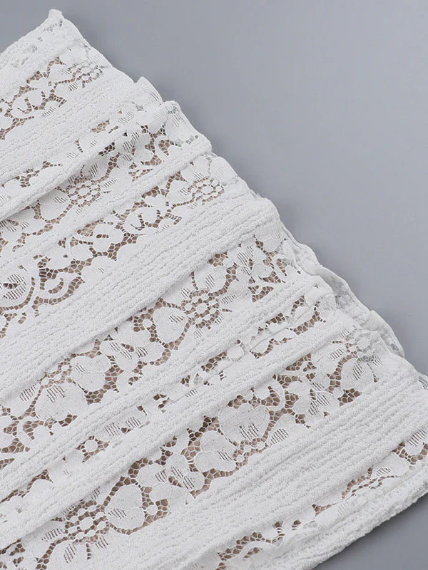 Lace Off-Shoulder Sexy Bodycon Mini Party Dress - Fashionpara