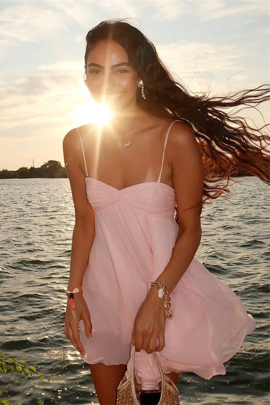 Chiffon Sweetheart Babydoll Ruffle Mini Dress 4