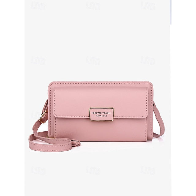 Wristlet Bag Crossbody Leather PU Mobile Phone