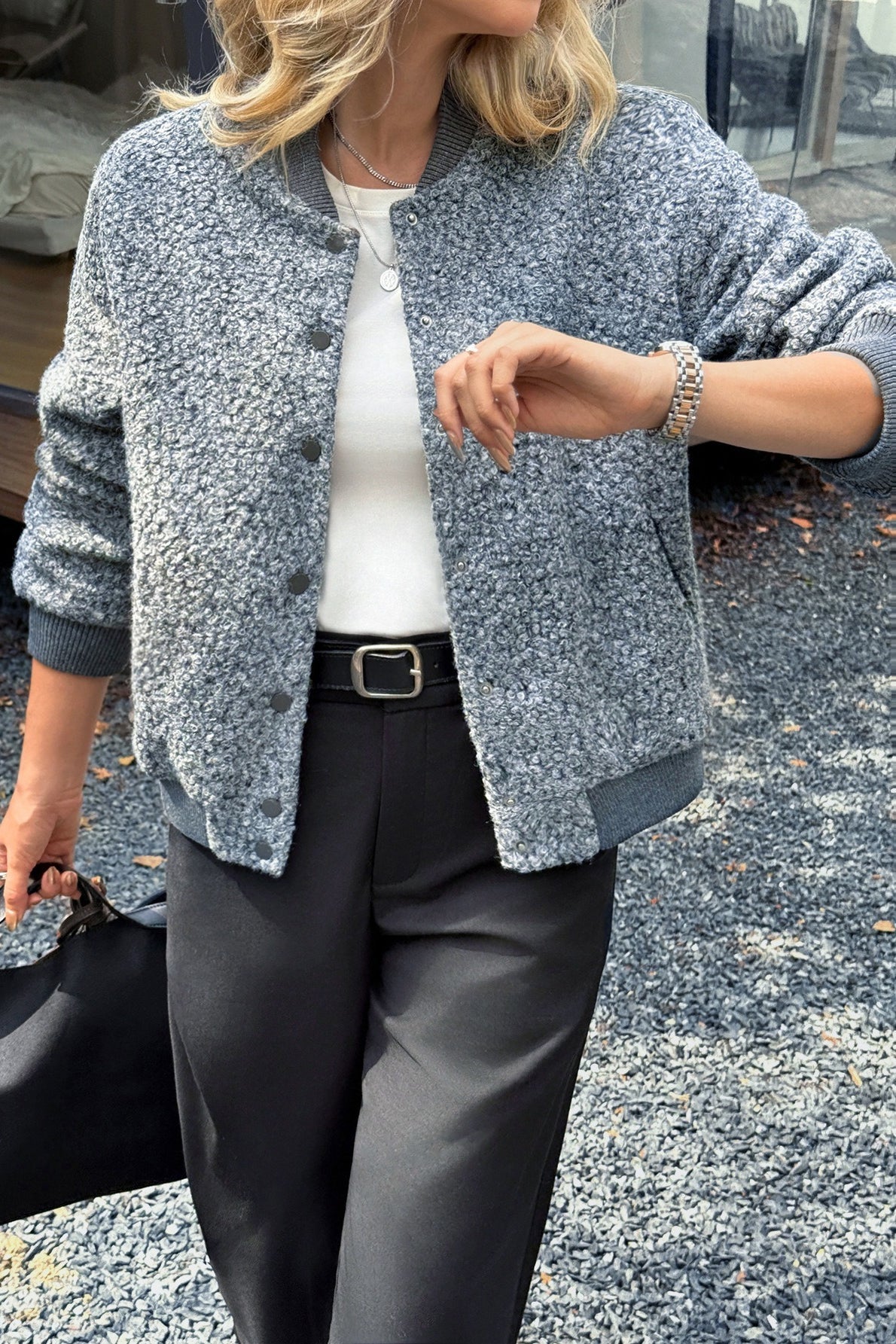 Holiday Style Long Sleeve Button Coat - Fashionpara