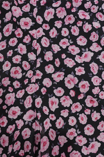 Ditsy Floral Halter Neck Plunge Ruffle Mini Dress 5