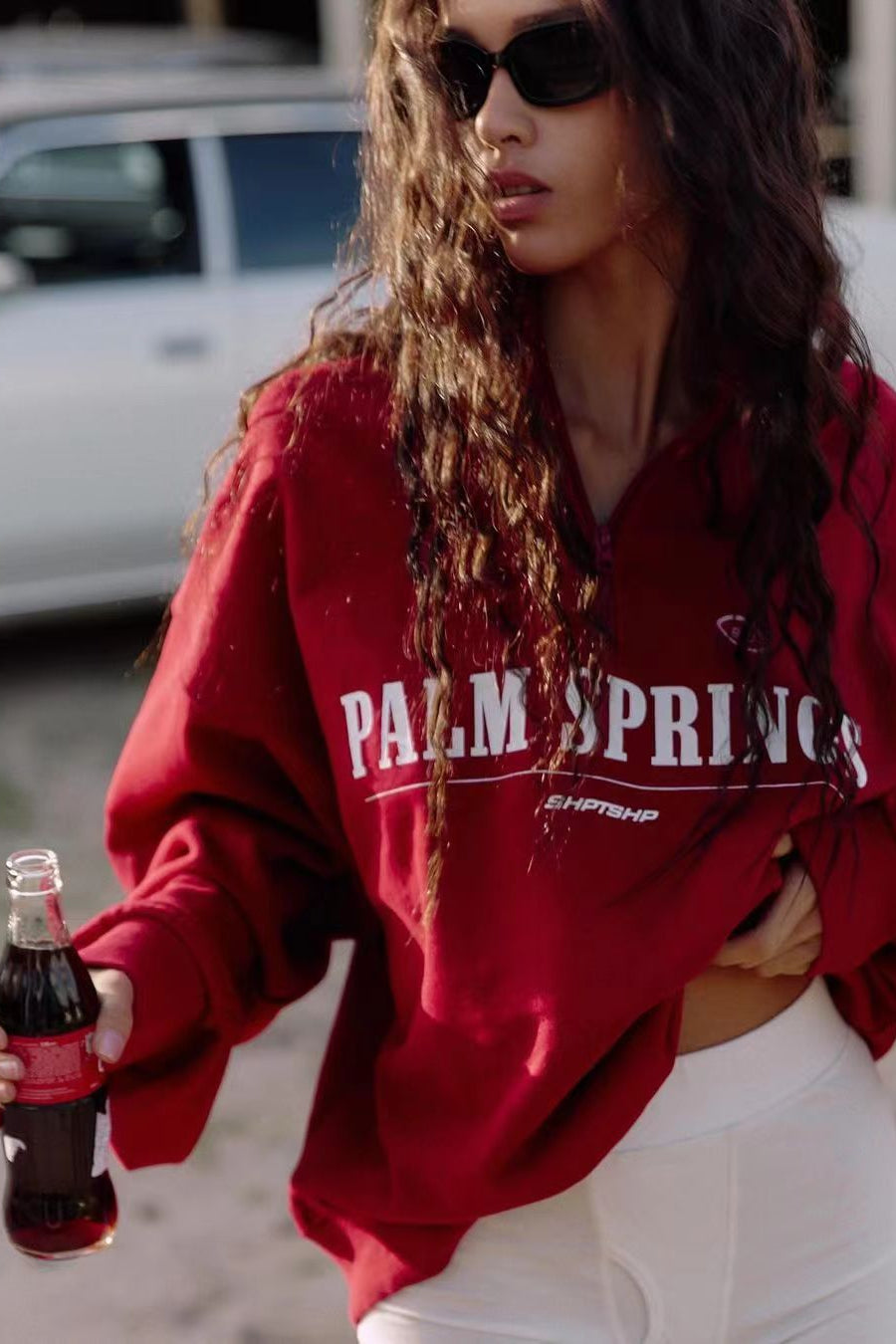 Letter Print Funnel Hoodie Coat 3