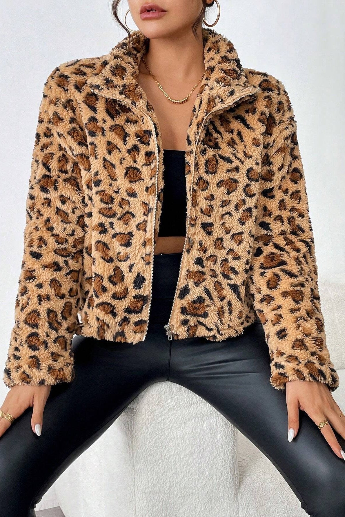 Reversible Fleece Cardigan Coat for Versatile Casual Style