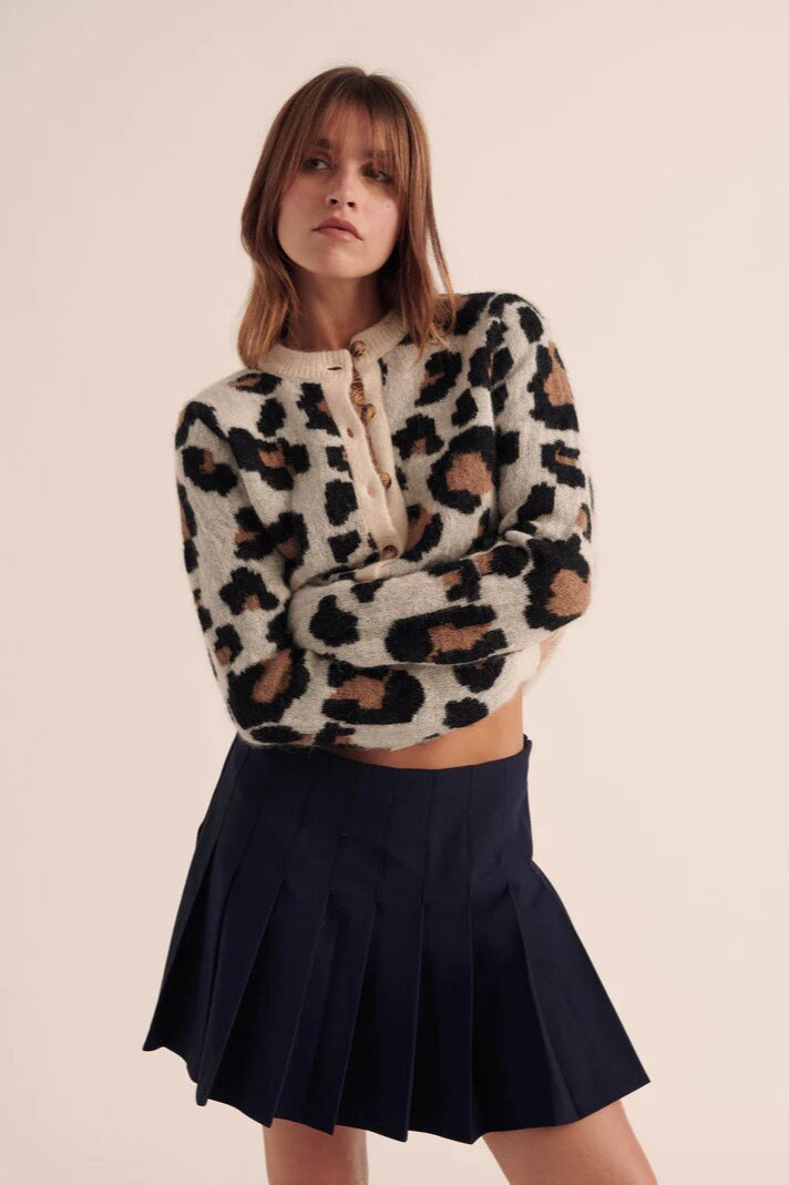 Colorblock Leopard Print Cardigan for Stylish Layering