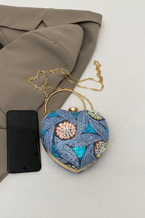 Sequin Vintage Evening Bag Chic Shoulder Handheld Party Bag