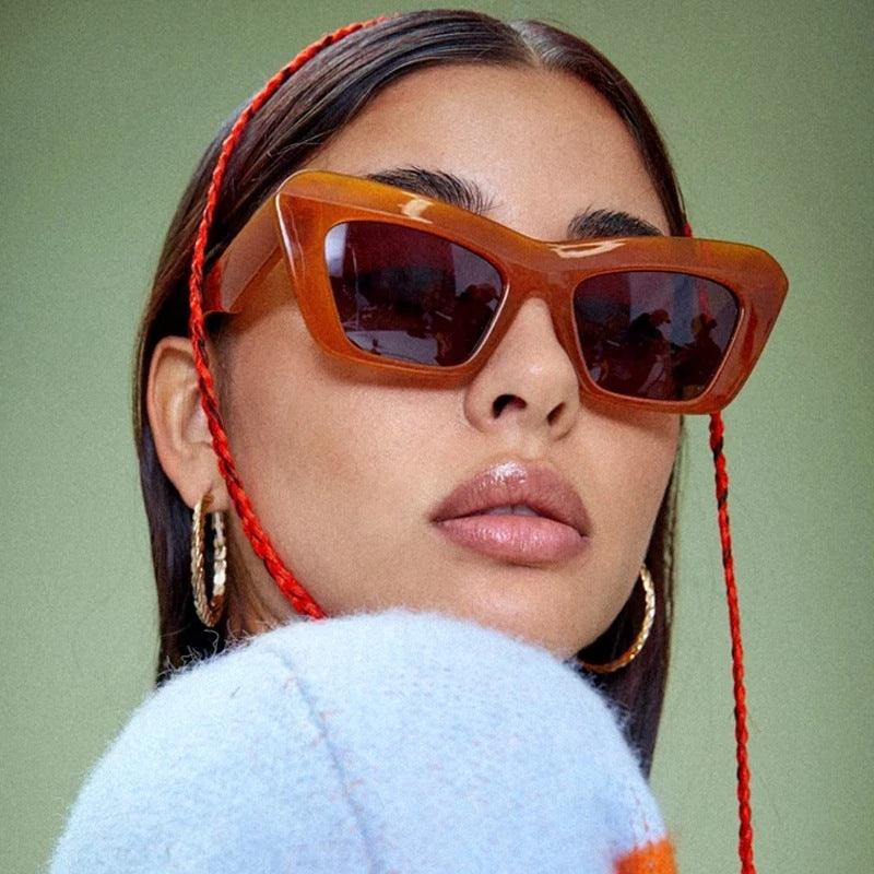 KittenAlarm - Celestine Large Frame Cat Eye Retro Sunglasses