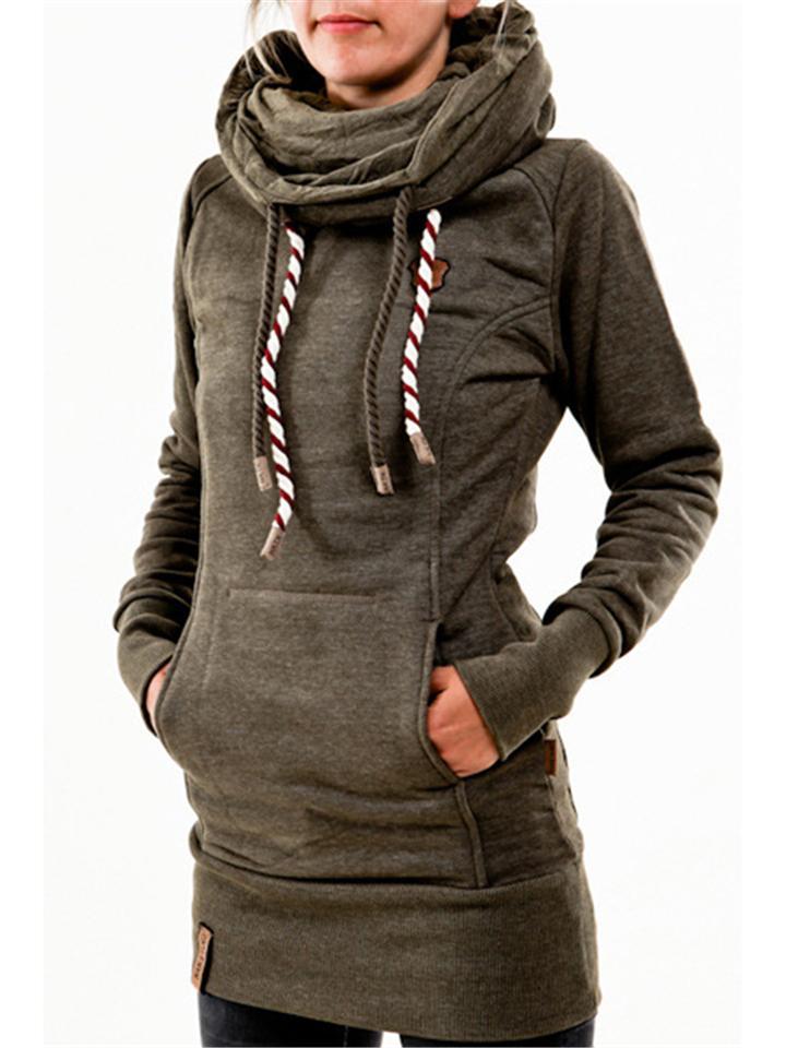 Hooded Drawstring Slim Fit Sweatshirt 4