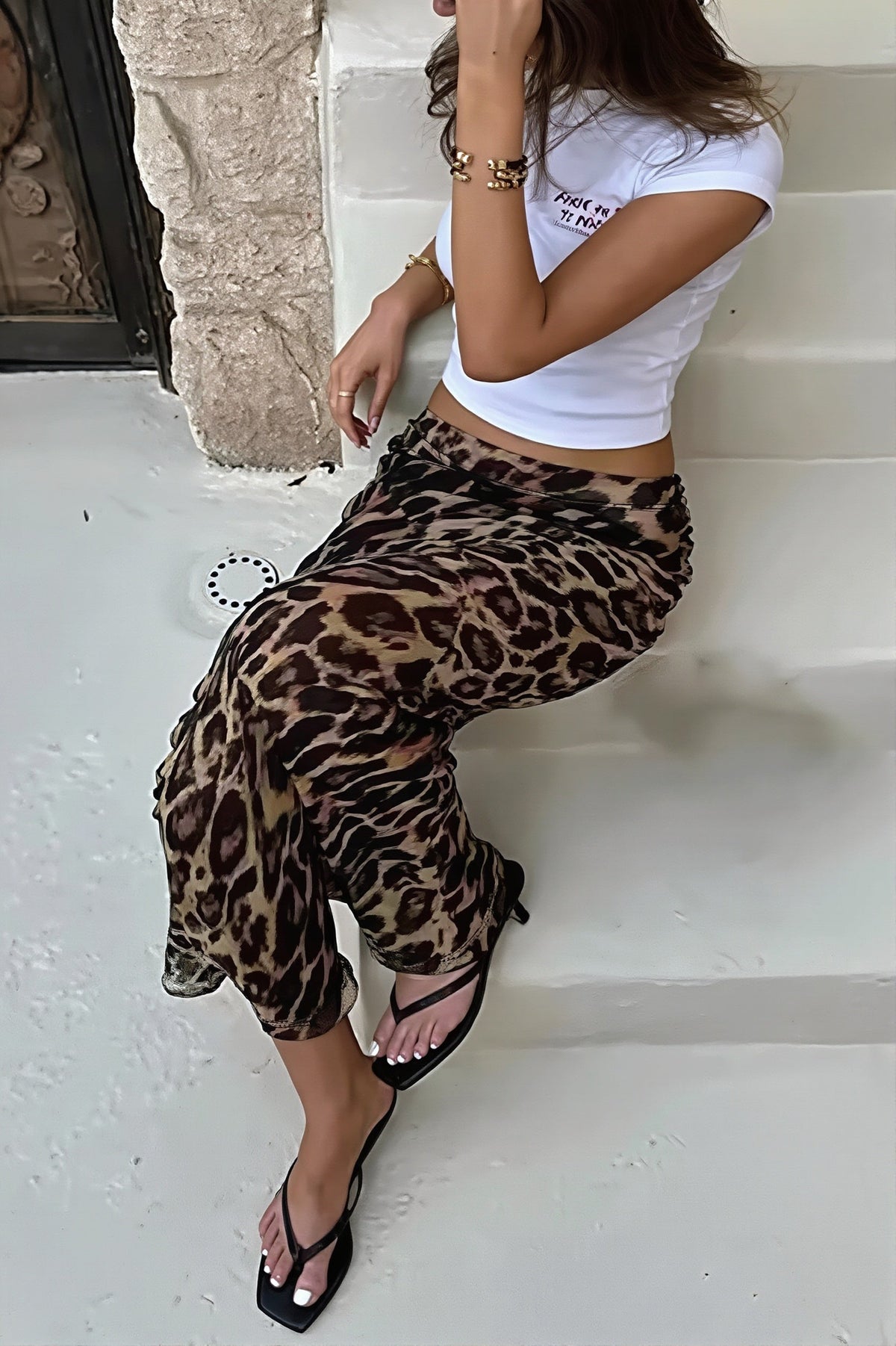 Leopard Print Bodycon Maxi Skirt