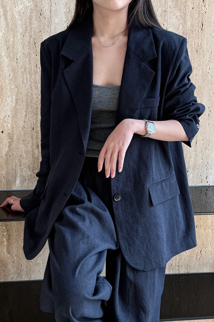 Casual Tencel Linen Suit Blazer 10