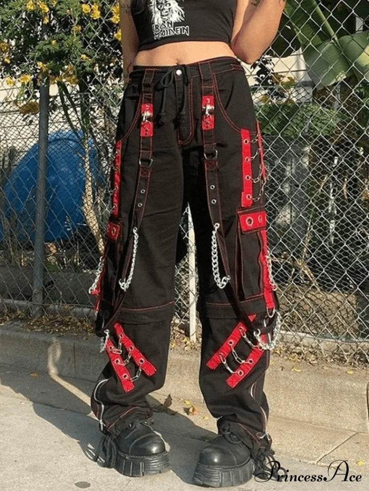 Cool Gothic Chain Jeans