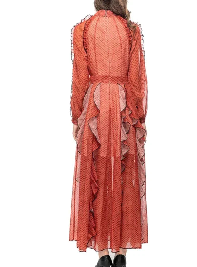 Charley Polka Dot Ruffled Dress - Fashionpara