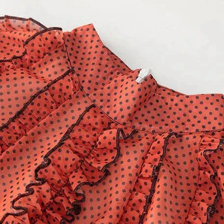 Charley Polka Dot Ruffled Dress - Fashionpara