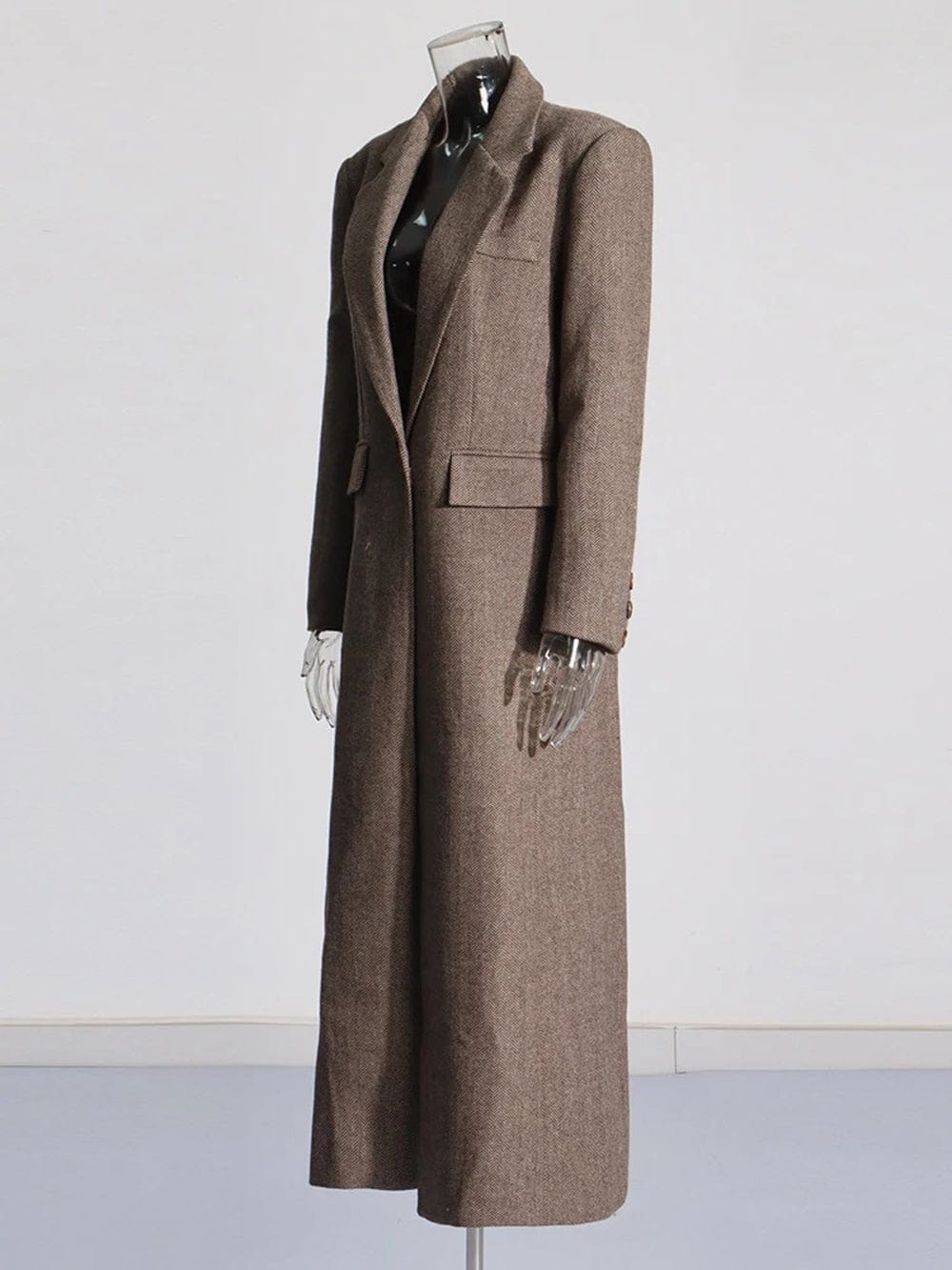 Long Windbreaker Coat - Fashionpara