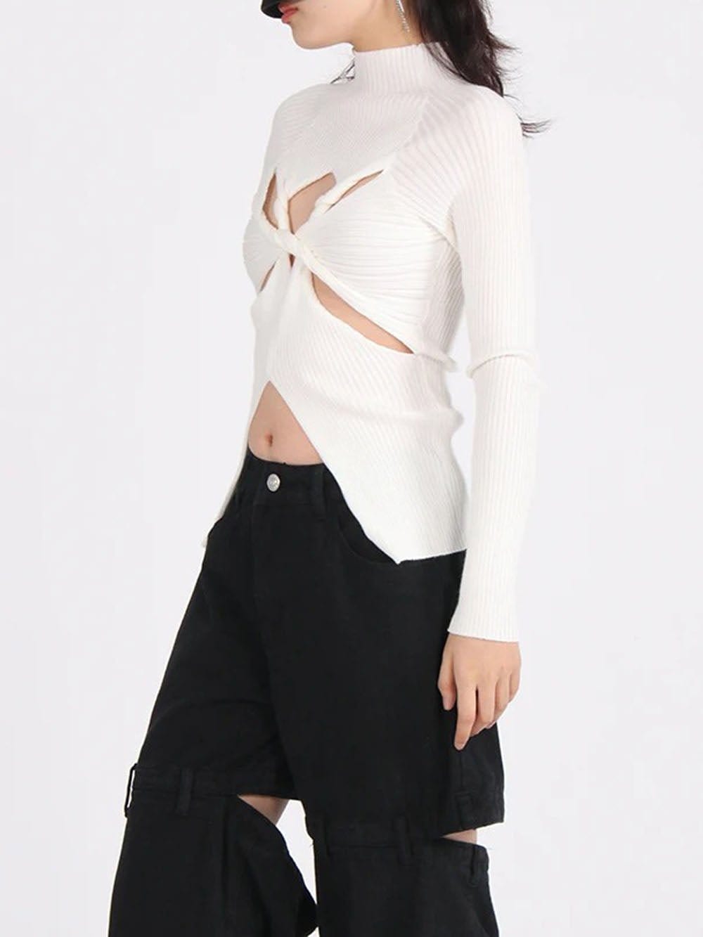 Hollow Out Knit - Fashionpara