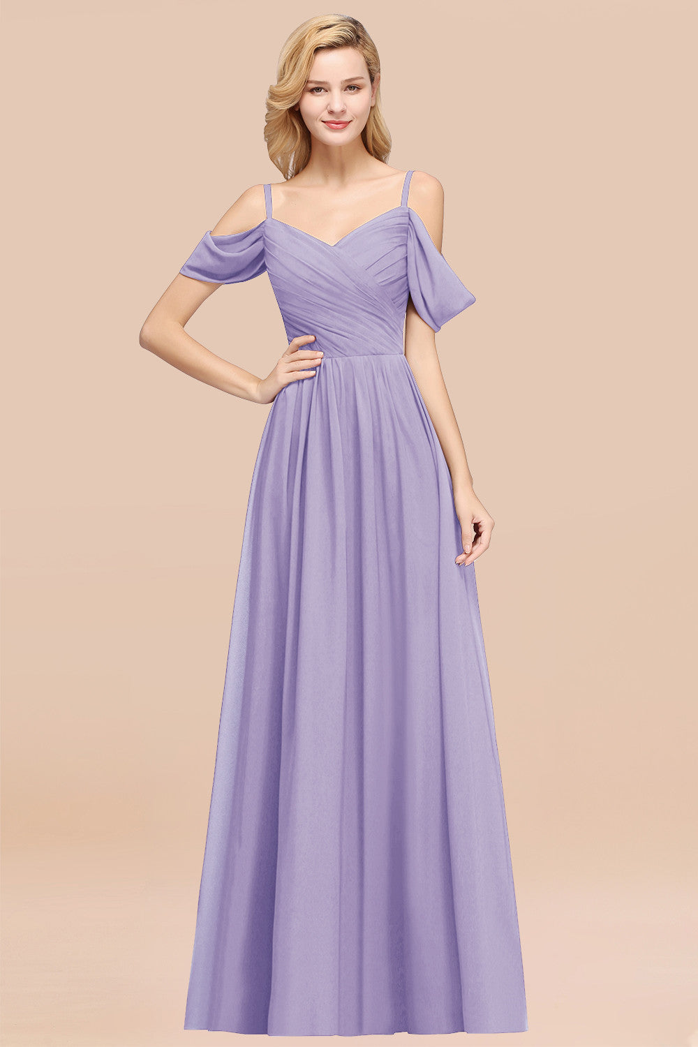 Chic Off-the-shoulder Burgundy Bridesmaid Dresses with Spaghetti Straps - Fashionpara