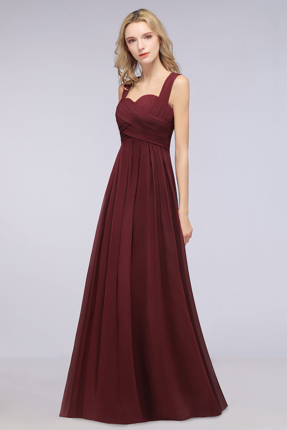 Chic Tiered Sweetheart Cap-Sleeves Bungurdy Bridesmaid dresses - Fashionpara