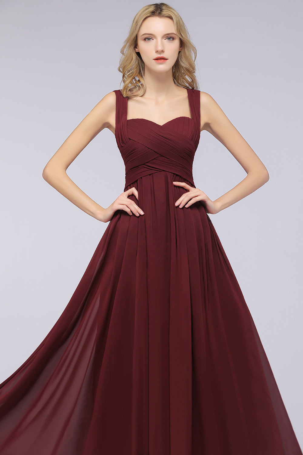 Chic Tiered Sweetheart Cap-Sleeves Bungurdy Bridesmaid dresses - Fashionpara
