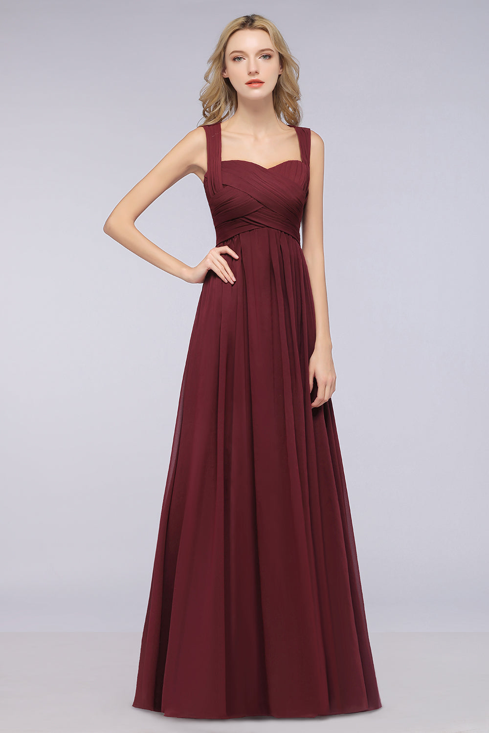 Chic Tiered Sweetheart Cap-Sleeves Bungurdy Bridesmaid dresses