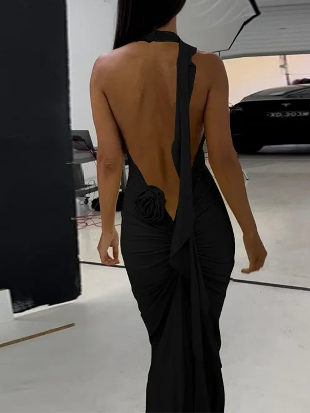 Backless Bodycon Maxi - Fashionpara