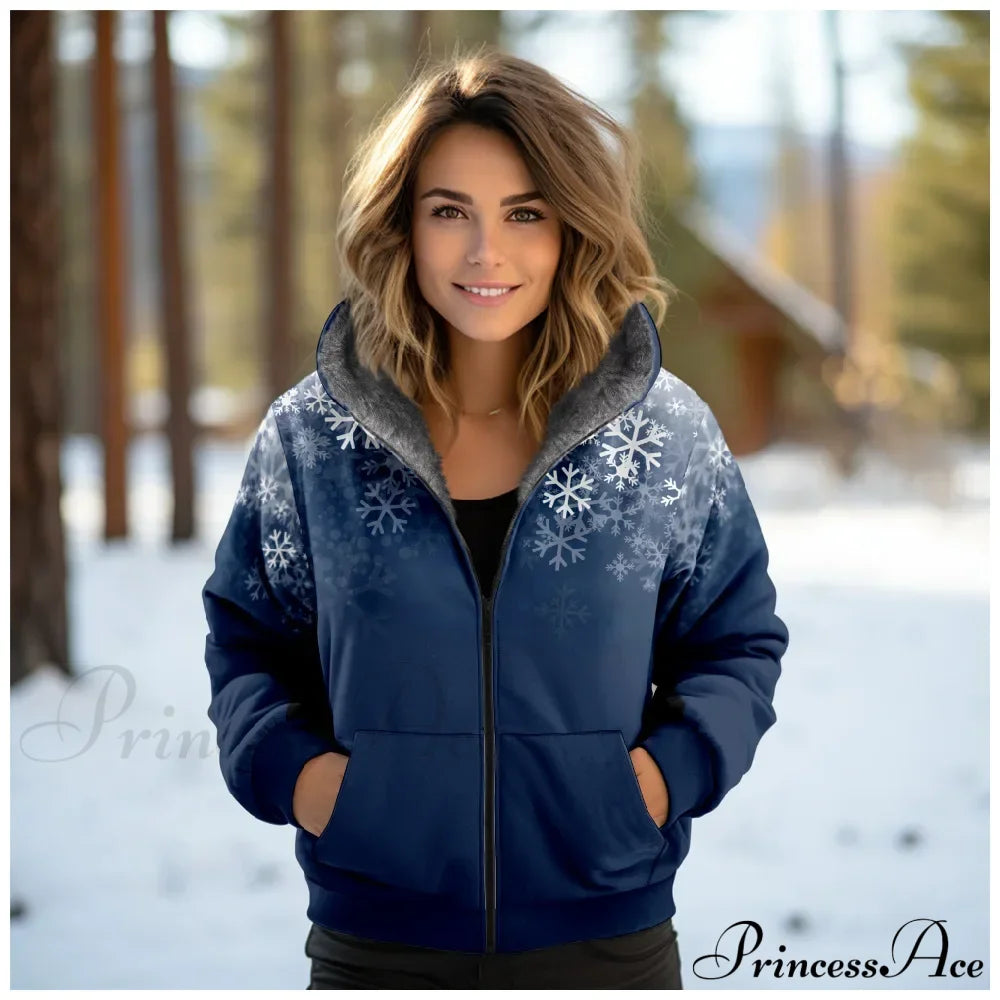 Christmas Sequin Splicing Cardigan Coat Blue 1 / Xxs Coats-241208