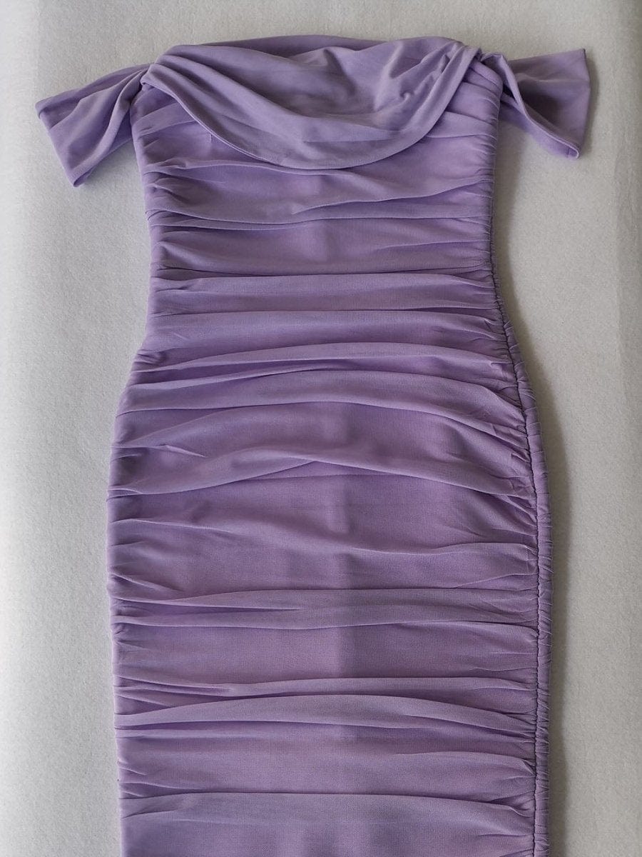 Claudia Bodycon Off Shoulder Midi Dress - Fashion Pov