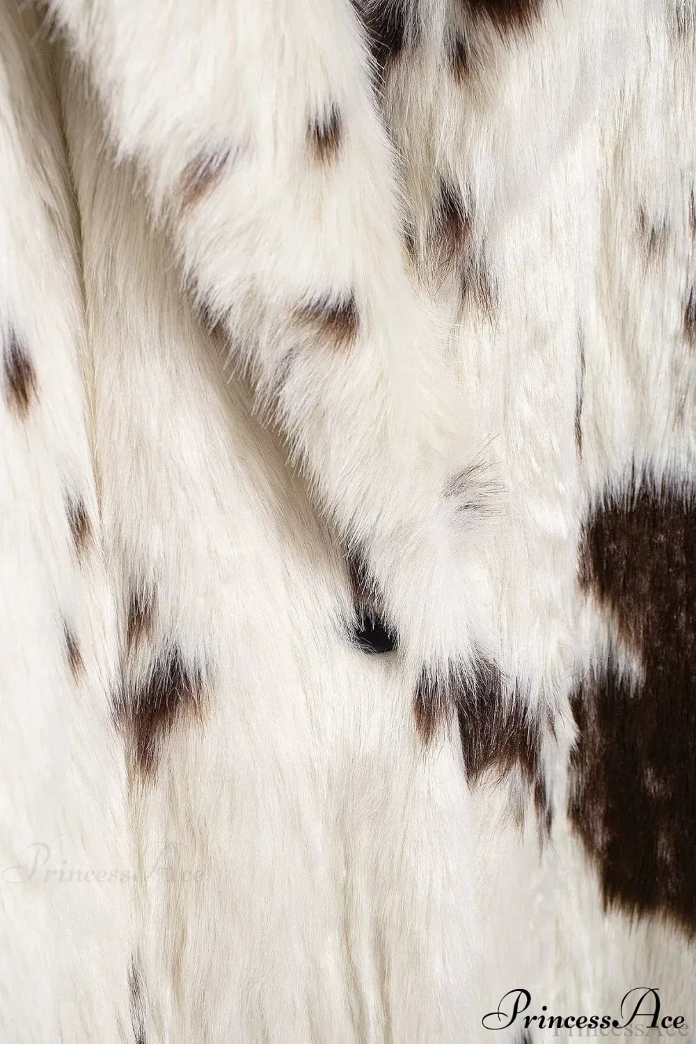 Color Block Animal Print Faux Fur Overcoat for Chic Style