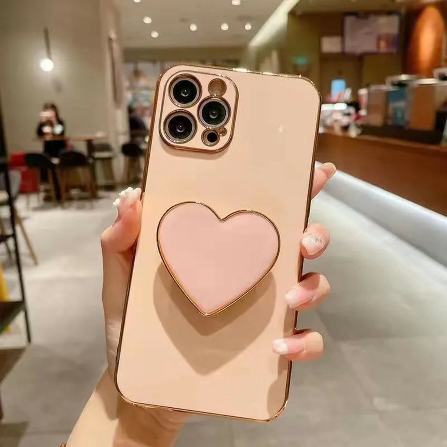 3D Holder Phone Case for IPhone 11 12 13 14 15 Soft Cover Camera Protection Fundas