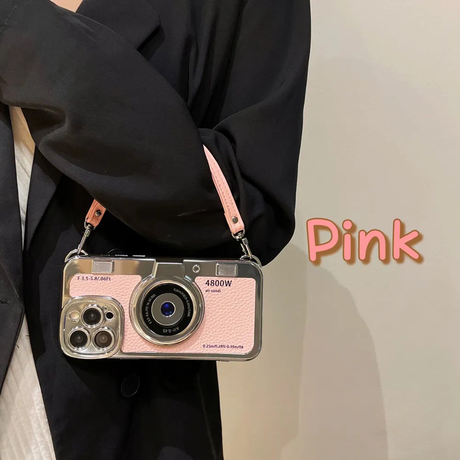 Cute 3D Vintage Camera Phone Case with Hand Strap Unique Cool Silicone TPU Case Shockproof Protective Case Girls for iPhone 11 12 13 14 15