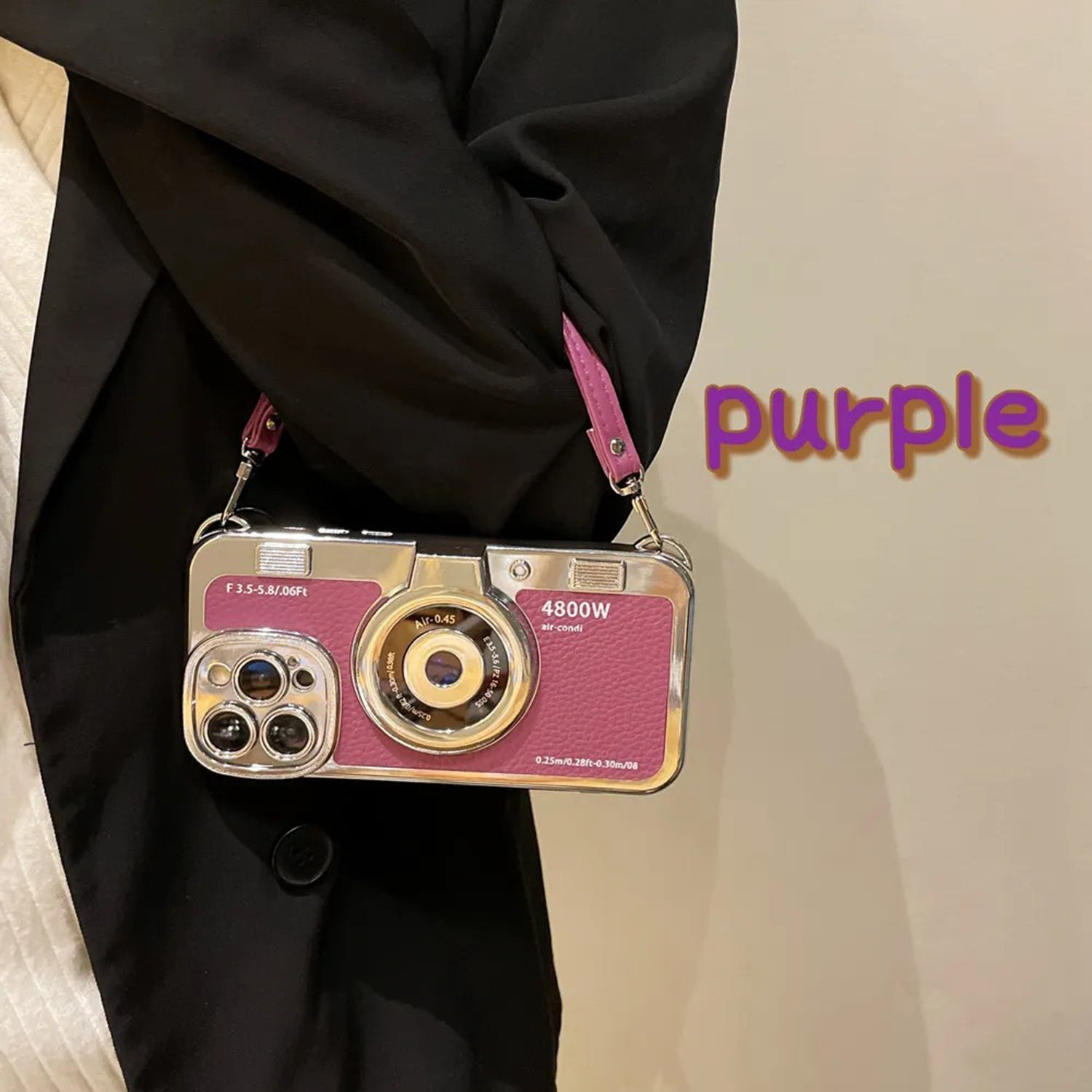 Cute 3D Vintage Camera Phone Case with Hand Strap Unique Cool Silicone TPU Case Shockproof Protective Case Girls for iPhone 11 12 13 14 15