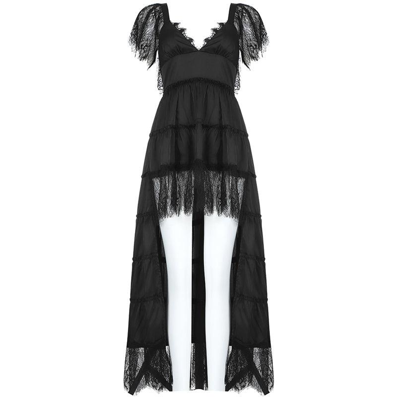 KittenAlarm - Corey Lace Trim Solid Dress