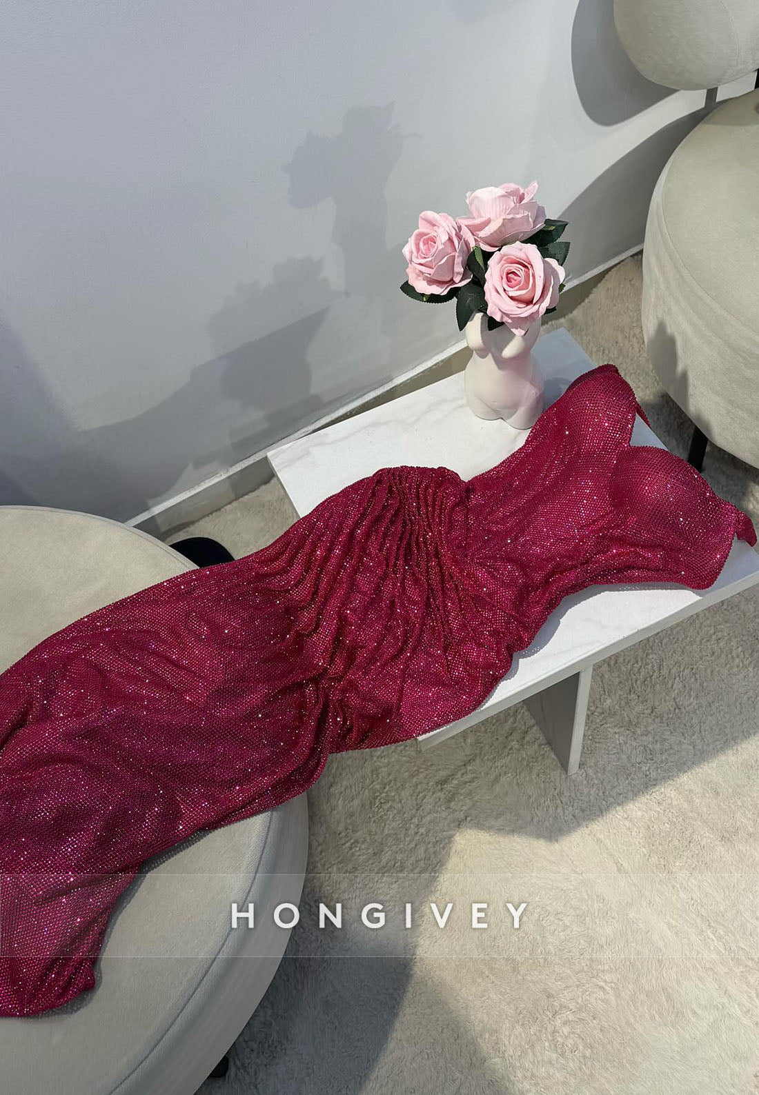 Sweetheart Glitter Evening Gown Regular Straps Floor-Length Pleated Sheath Formal Dresses