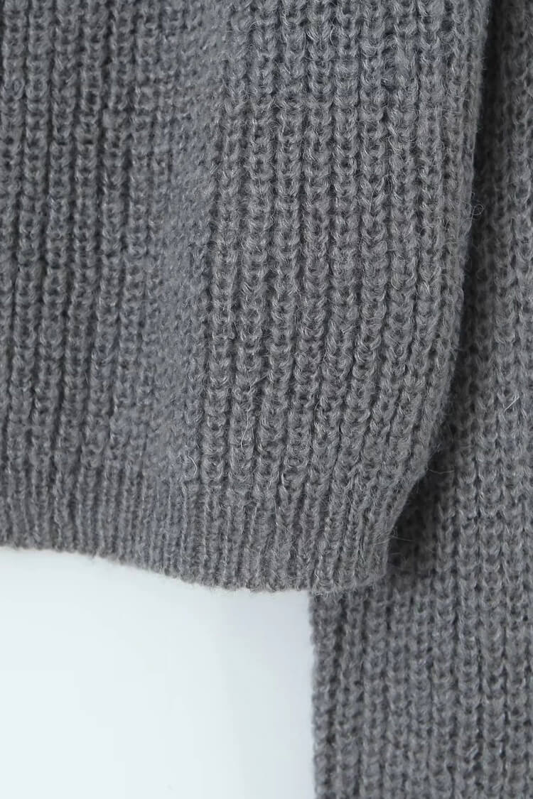 Rosedress Cozy Ribbed Knit Crop Cardigan with Buttons