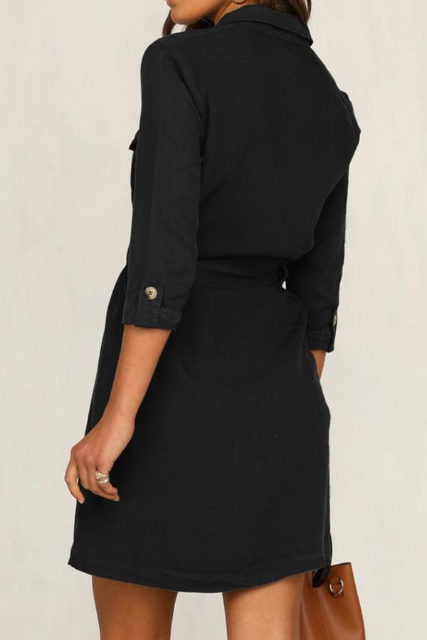 Leopard Print V-neck Loose Dress