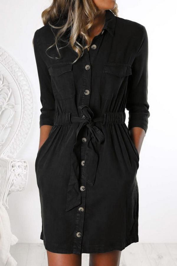 Leopard Print V-neck Loose Dress