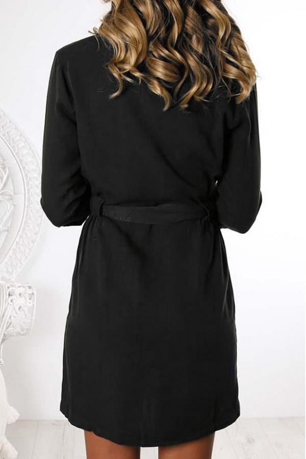 Leopard Print V-neck Loose Dress