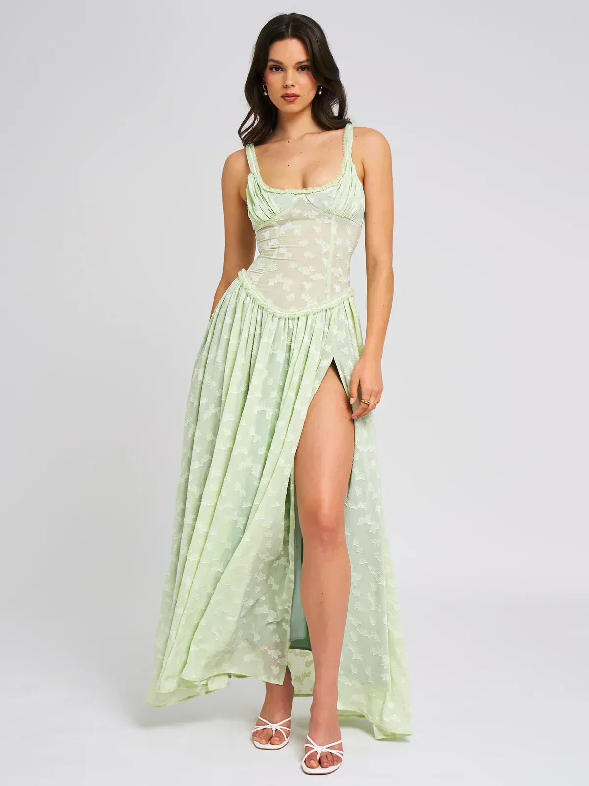 Savannah Meadows Lace Maxi Dress - View 7