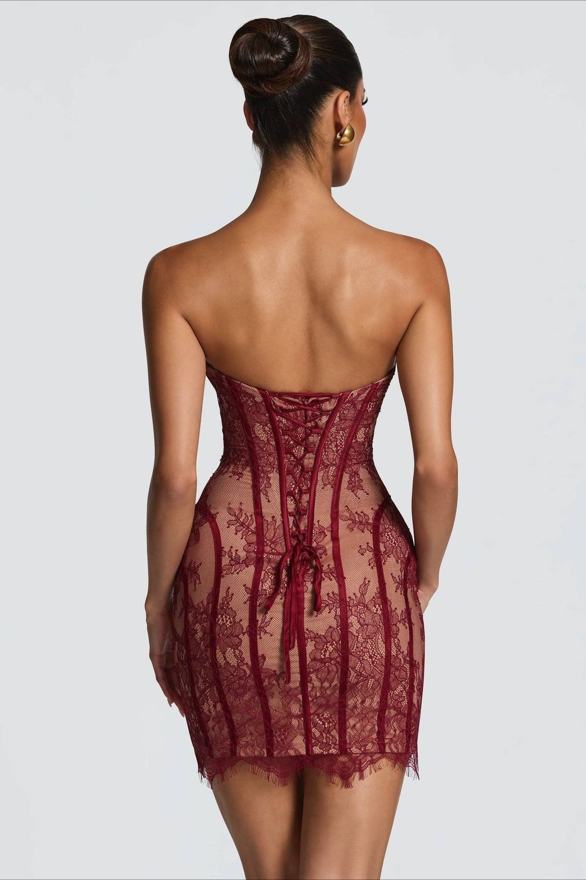 High-Waist Lace Dress
