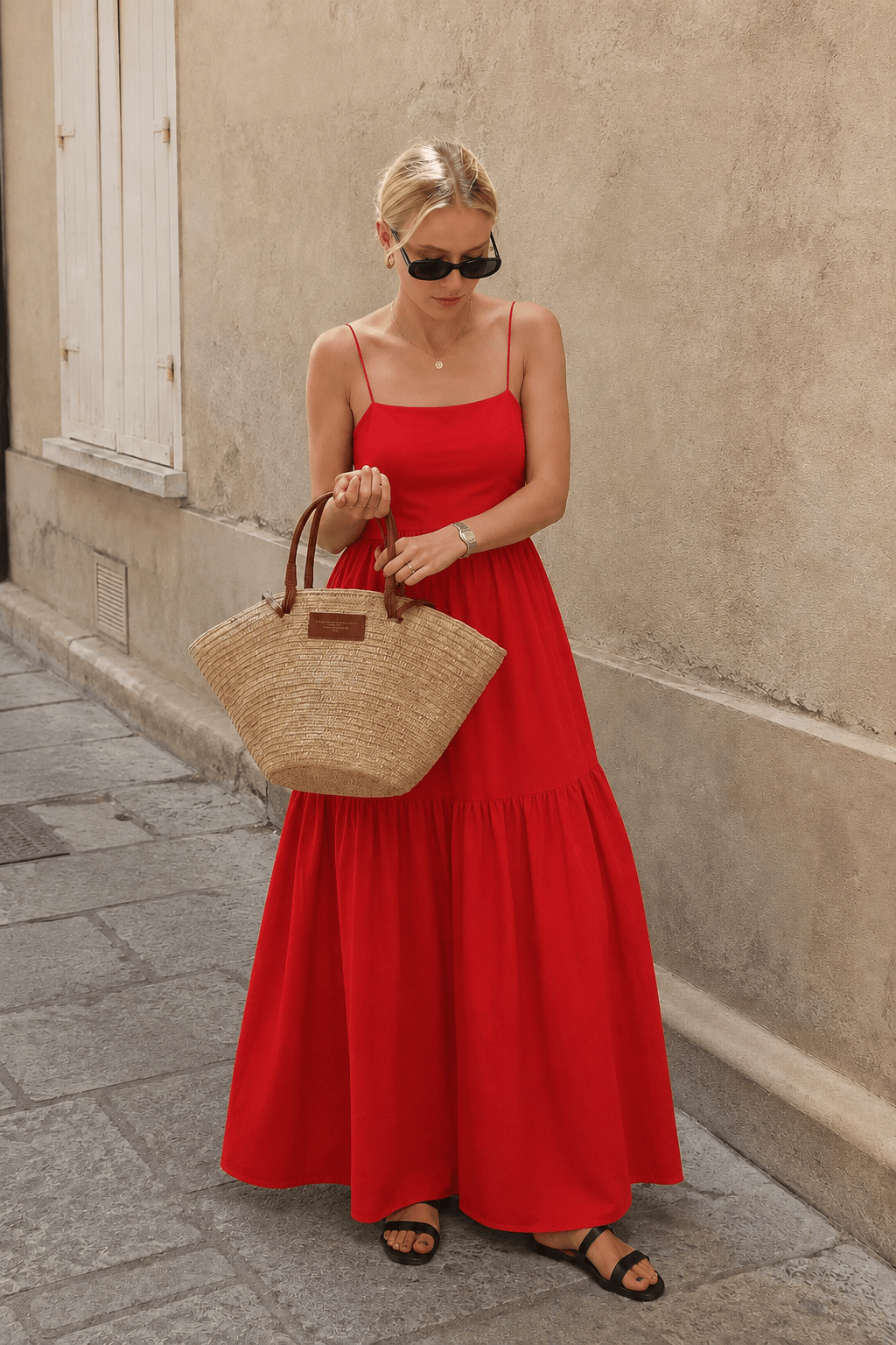 Tiered Scoop Neck Spaghetti Strap Maxi Dress 5