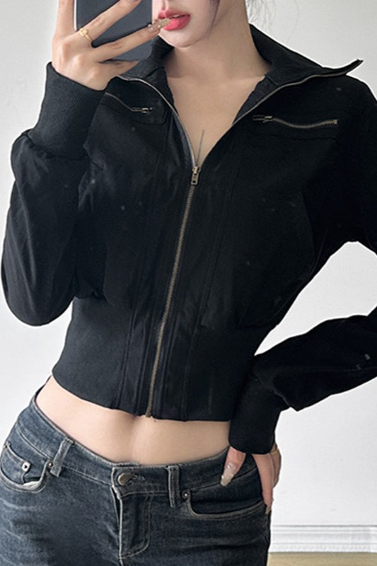 Utility Pocket Detail Flight Jacket