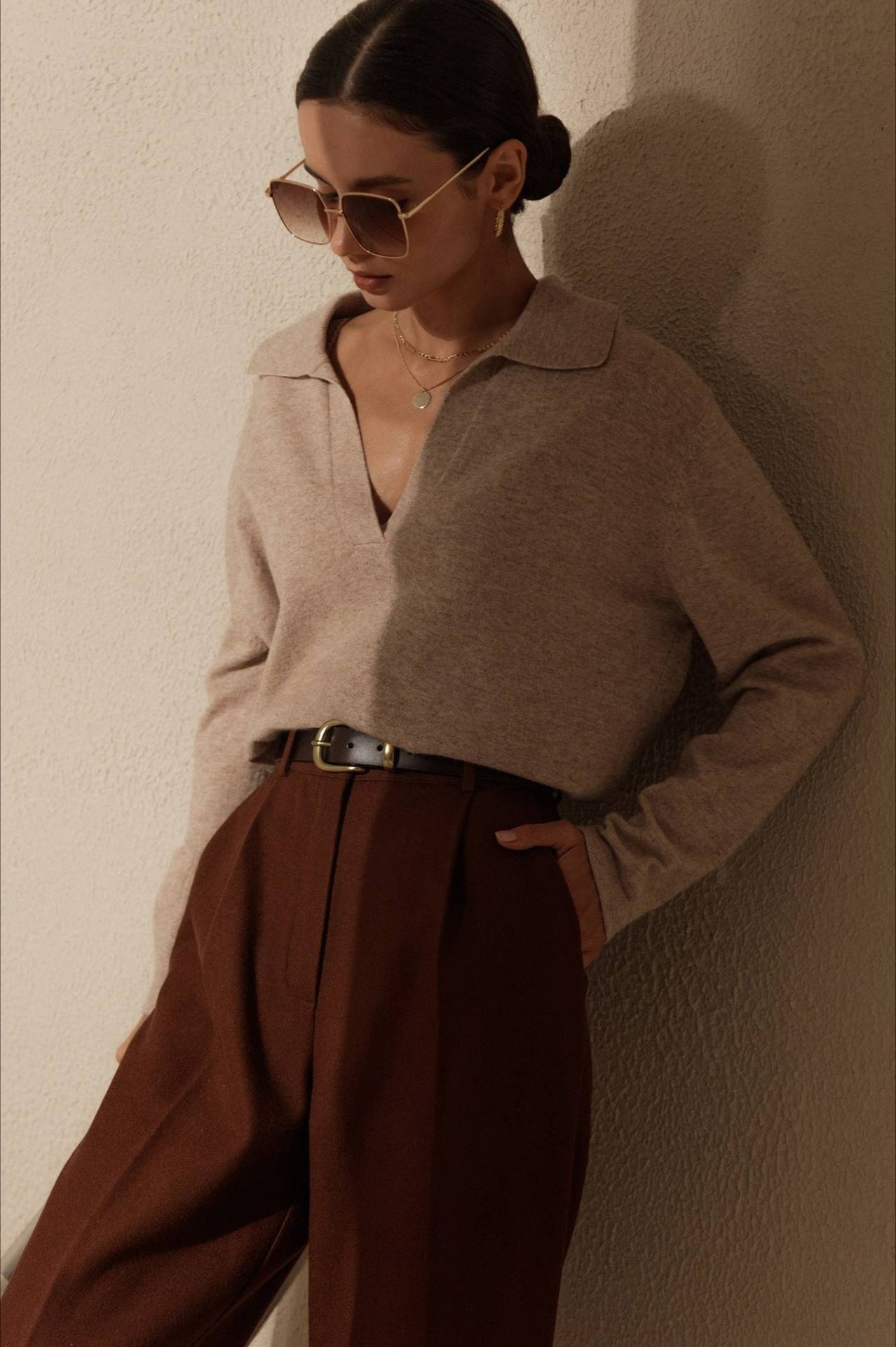 PrincessAce French-Style Lapel Knit Sweater for Elegance