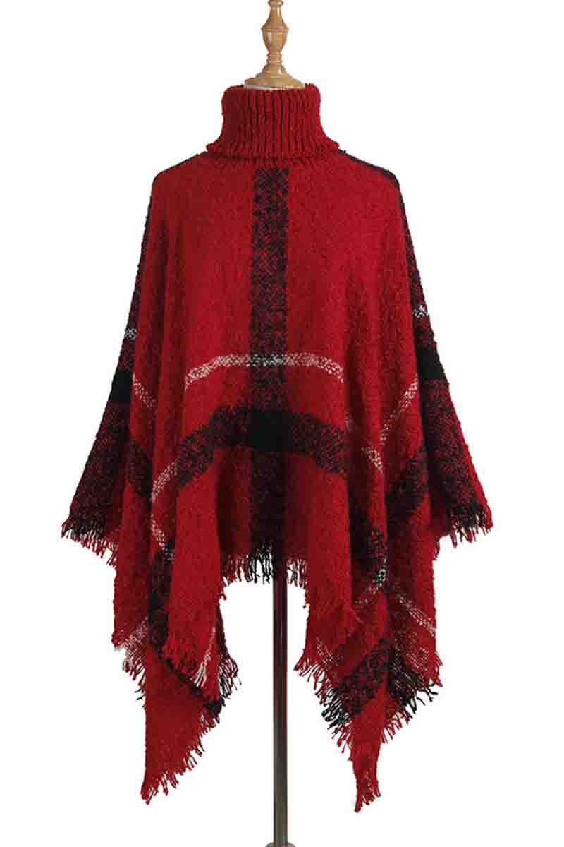 Casual Plaid Print One Size Cloak (3 Colors) Fashionpara
