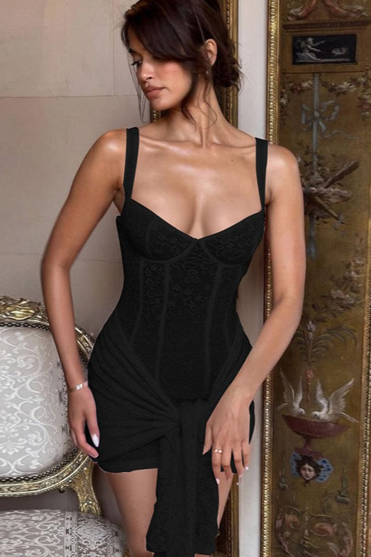 Velvet One Shoulder Wrap Maxi Dress - View 9