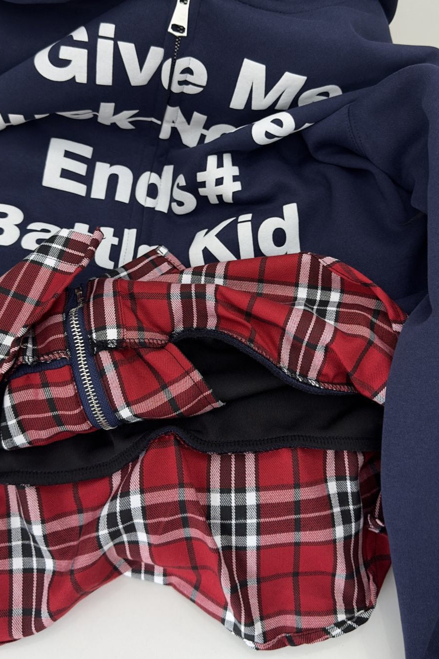 Layered Plaid Cardigan Hoodie for Cozy, Stylish Comfort