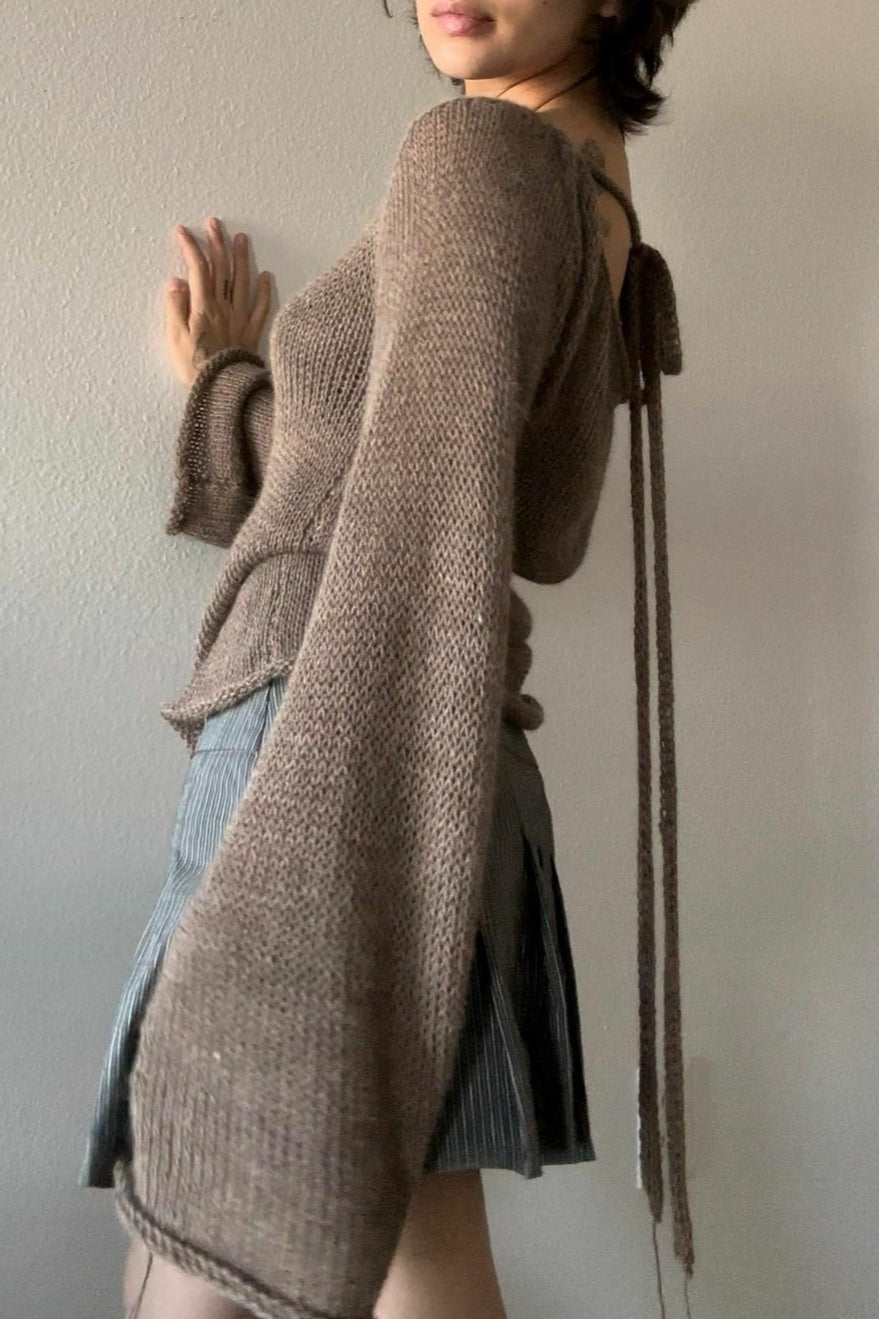Sexy Backless Knit Sweater