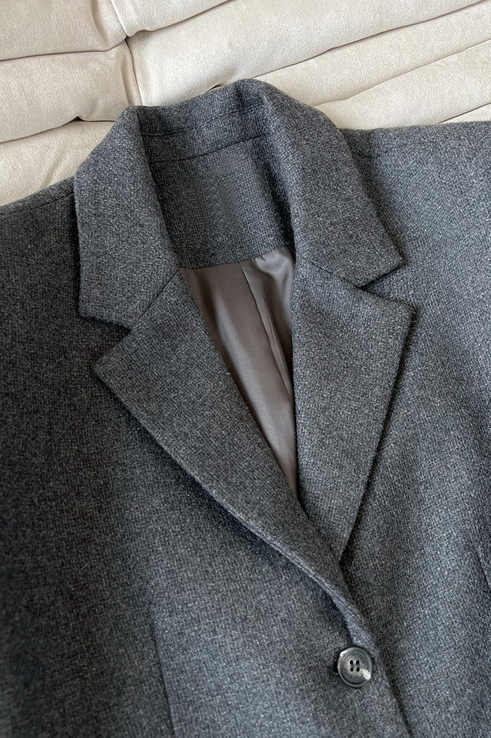 Wool Blend Relaxed Fit Blazer 21