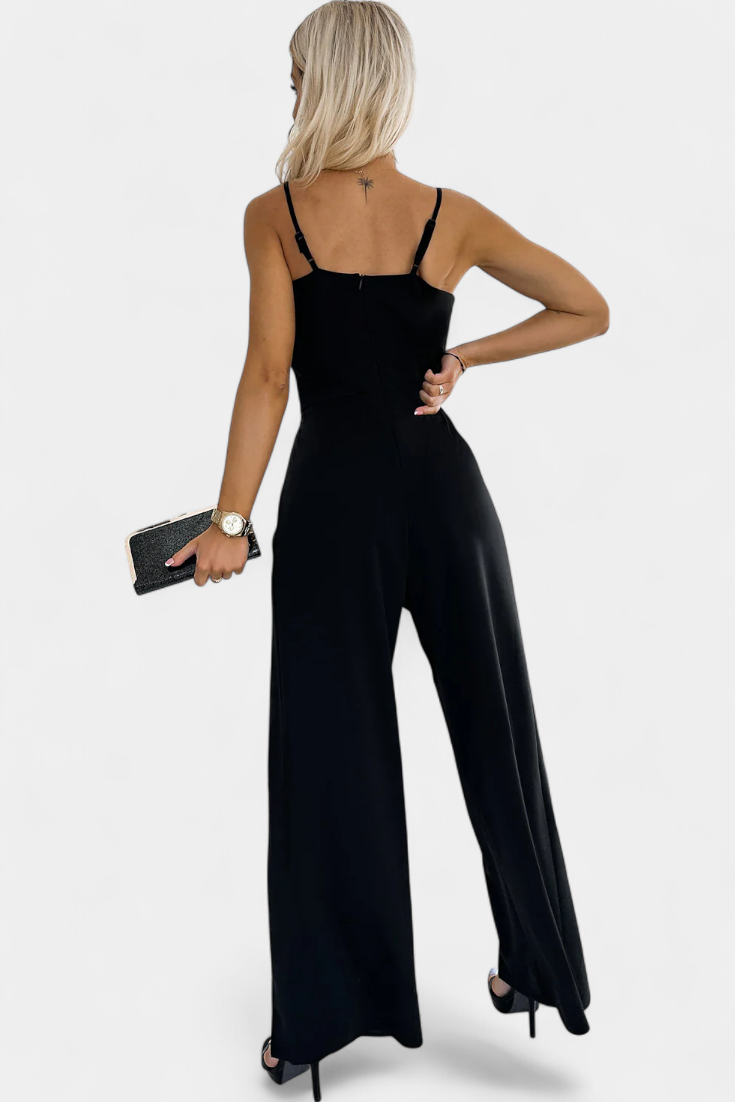 Spaghetti Strap Notch Neck Top and High Split Wide Leg Pants Two Piece Set 7