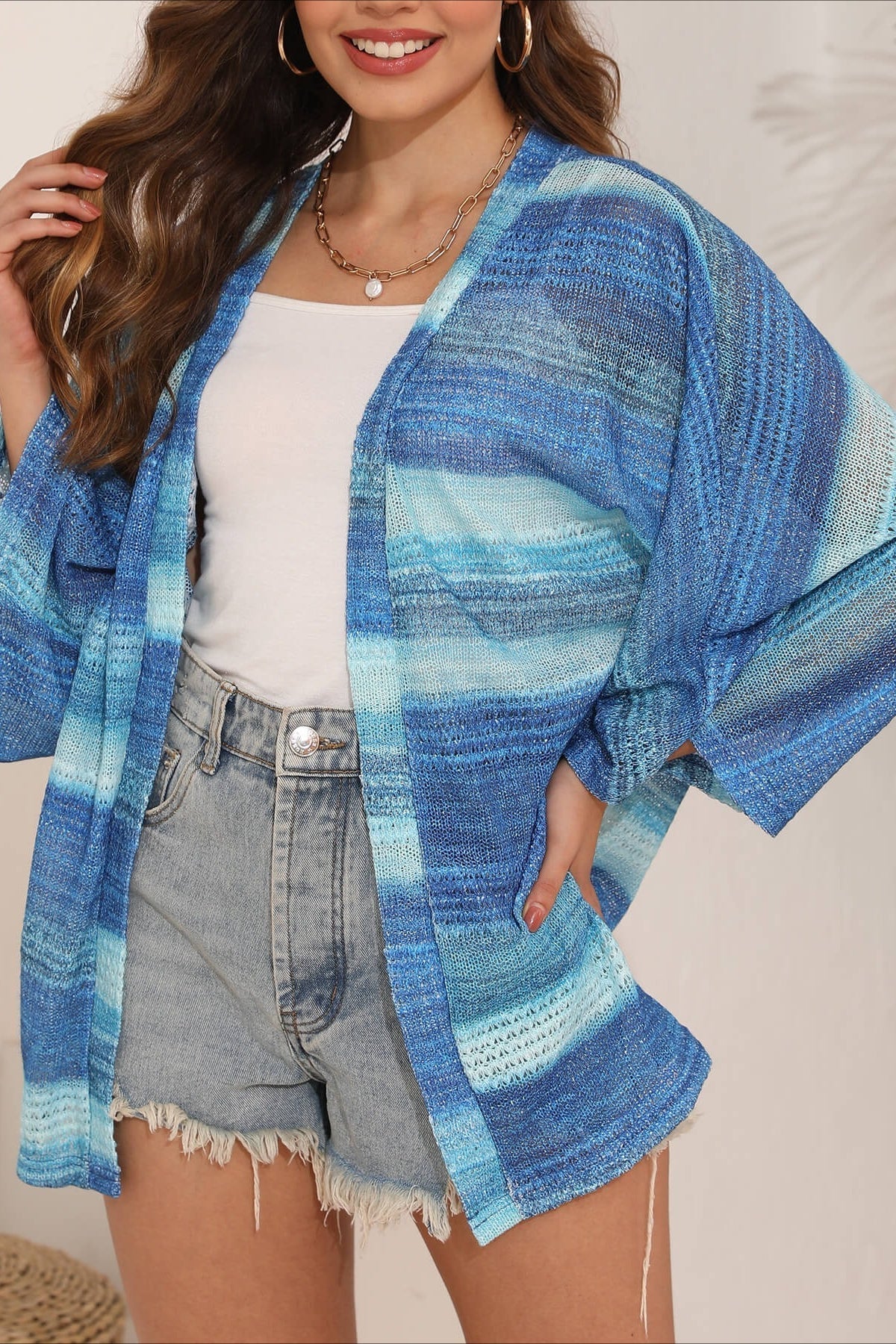 Crochet Tie Dye Relaxed Cardigan 3