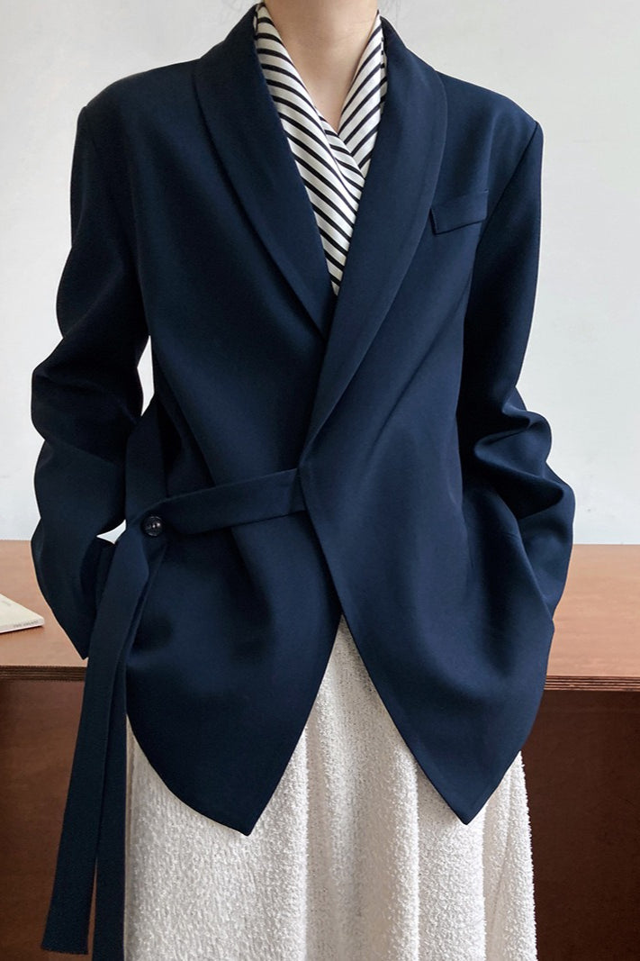 Draped Apple Collar Blazer 3