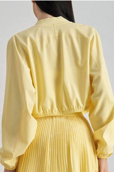 Cropped Zip-Up Athletic Jacket