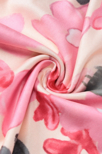 Slim Spaghetti Strap Printed Floral Dress